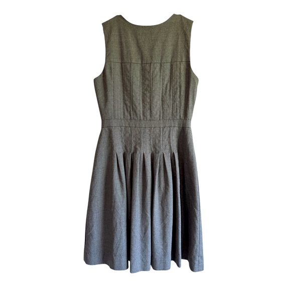 J. Crew 100% Wool Jumper Dress fully lined, hidden button placket, Sz 2, pleated - Picture 5 of 11